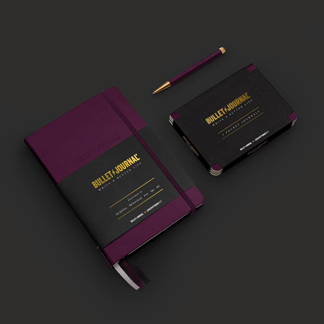 bullet-journal-edition-2-leuchtturm1917-a5-jegyzetfuzet-miniart LEUCHTTURM1917 Medium A5 Bullet Journal Edition 2 NOTEBOOK, purple