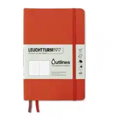 LEUCHTTURM1917 Outlines notebook pontozott lapos B6+, Signal Orange