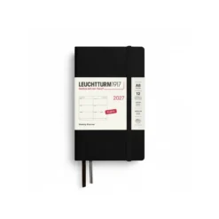 LEUCHTTURM1917 határidőnapló 2027 A6 heti beosztású naptár, Black