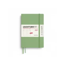 LEUCHTTURM1917 határidőnapló 2027 A5 heti beosztású naptár, Sage