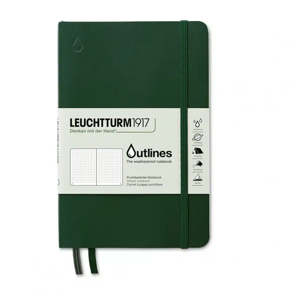 miniart-leuchtturm1917-outlines-notebook-walden-green-paperback-b6-dotted LEUCHTTURM1917 Outlines B6+ pontozott notebook