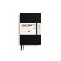 LEUCHTTURM1917 határidőnapló 2027 A5 heti beosztású naptár, Black